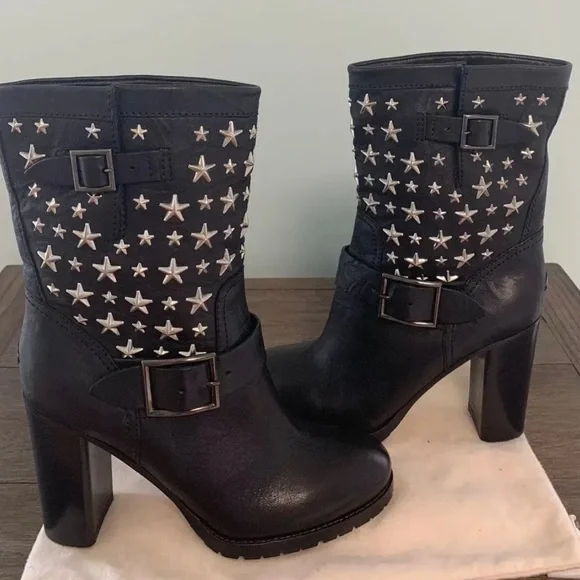 Jimmy Choo | Shoes | Jimmy Choo Dart Starstudded Black Silver 